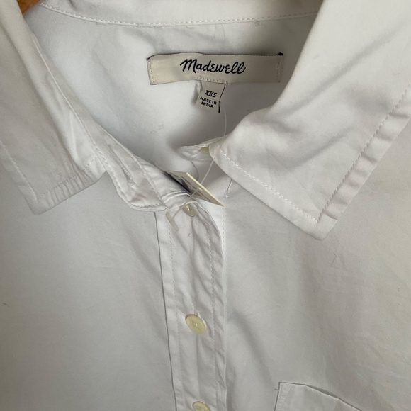 NWT Madewell White Relaxed Button-Up Shirt SZ Various - Picture 10 of 16